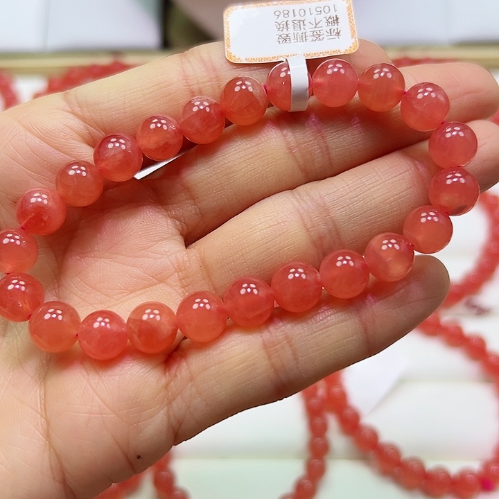 菱锰矿（红纹石）手串未镶嵌