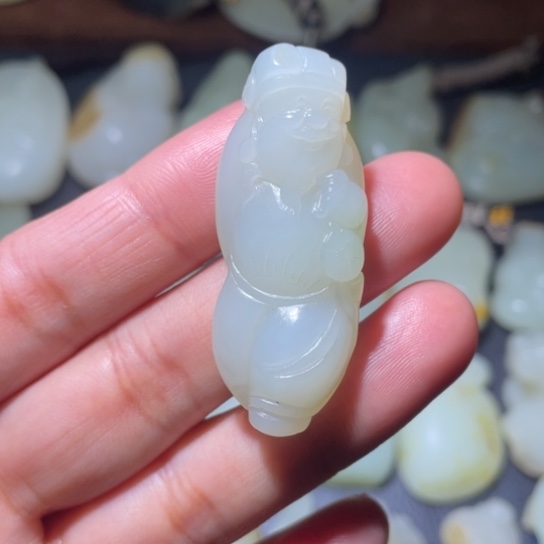 和田玉挂件未镶嵌共****马