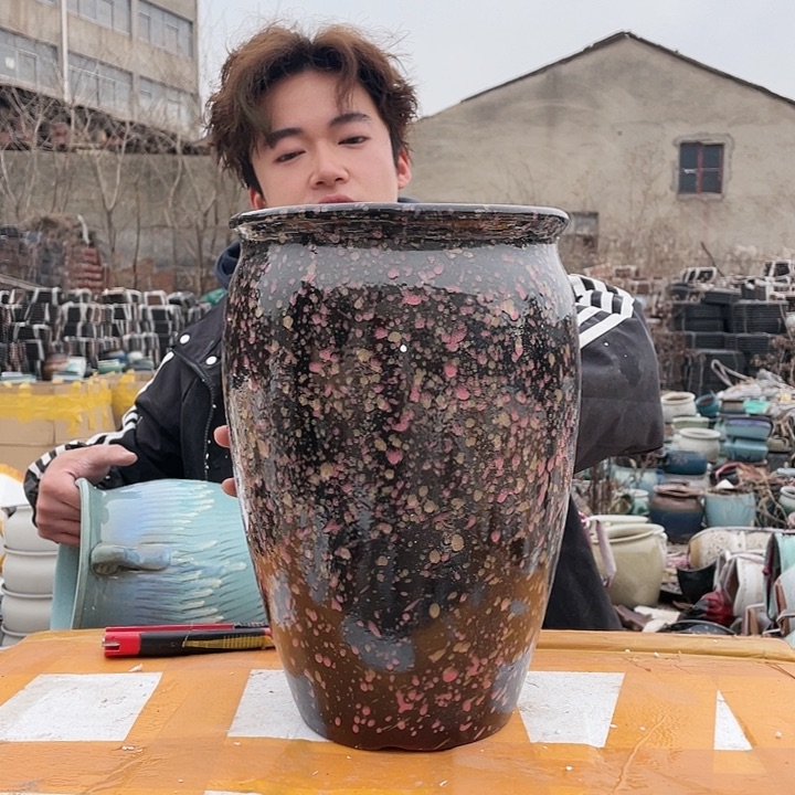 红陶宜兴紫砂花盆