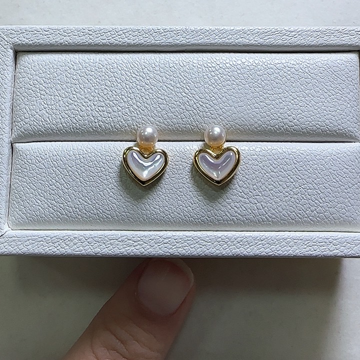 淡水珍珠耳饰合金