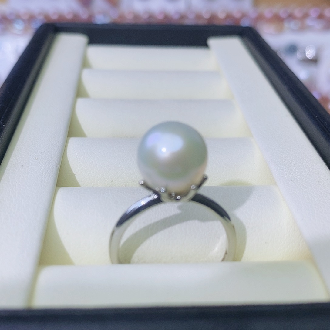 淡水珍珠戒指合金