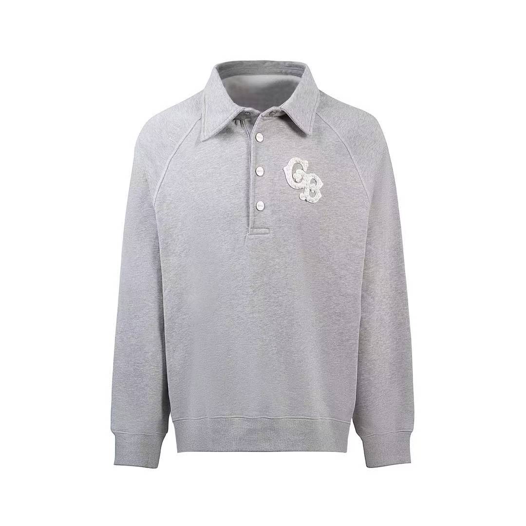 GOODBRAND 2024SS秋冬 珍珠轻奢时尚高级感polo长袖卫衣 男女同款