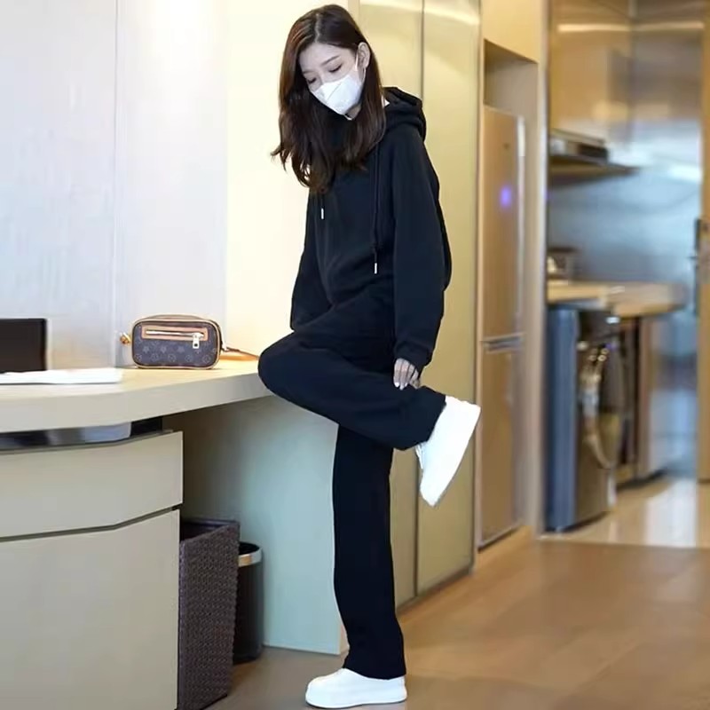 2025秋冬新款大码运动服套装加肥加大休闲时尚两件套卫衣洋气时髦