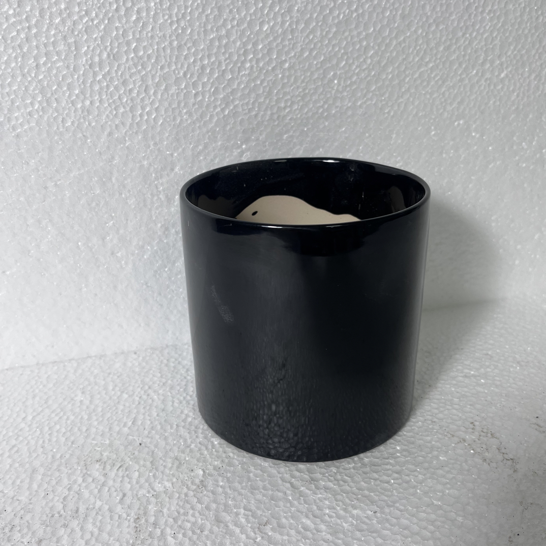 时尚创意彩色圆柱花卉盆栽花器简约卡通桌面阳台小号花盆