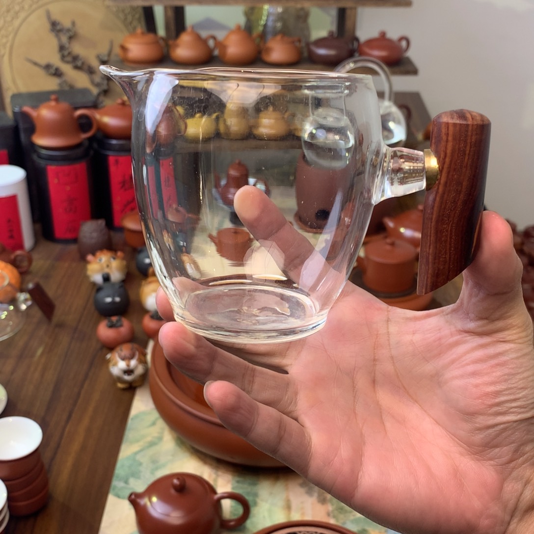 高端玻璃公道杯高款
