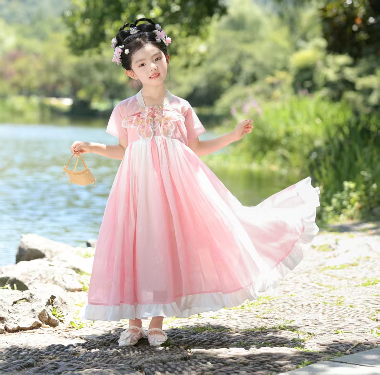 【宇娃娃】民族公主风2025秋季女仙气女童古风汉服小女孩中国风