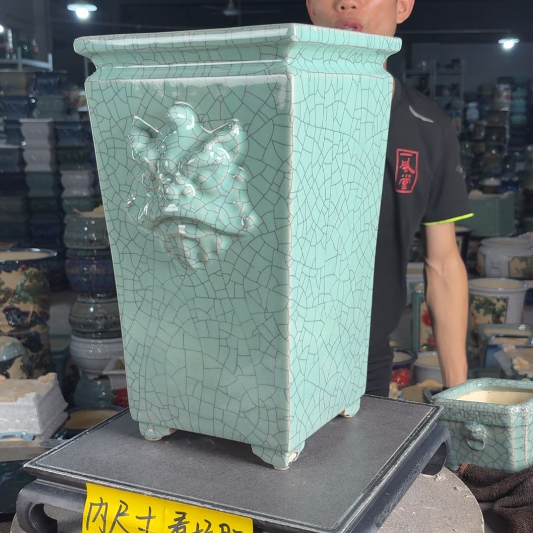 一风堂石湾花盆 内17*34磕碰瑕疵