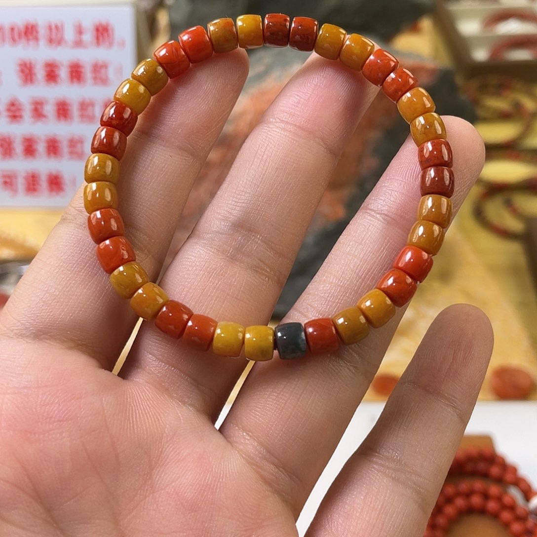 南红玛瑙未镶嵌手链6mm