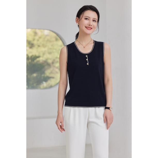 蒂薇娅百搭款天丝背心93008