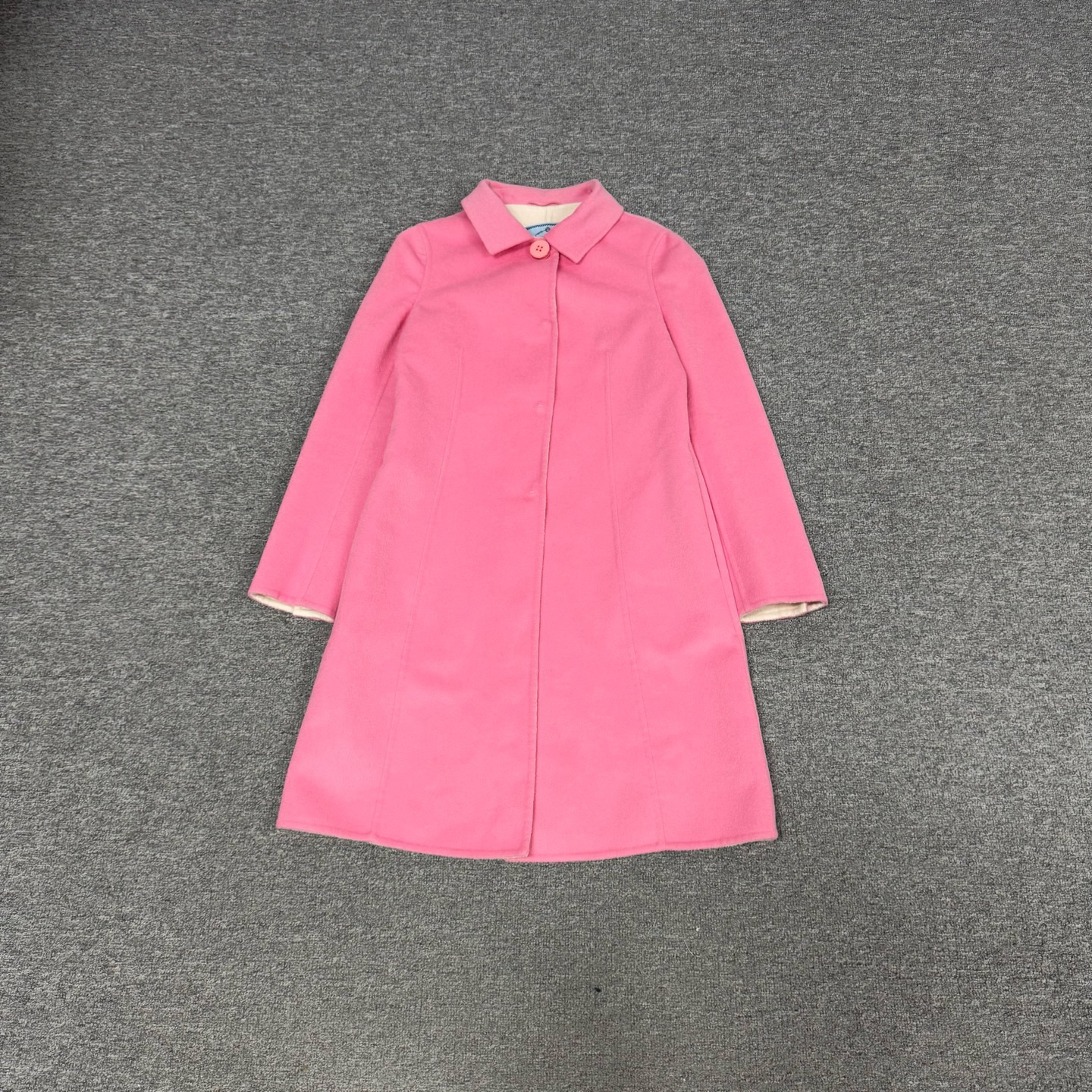 99新 AMIPARIS Prada 普拉达 粉色 羊绒大衣 99新 36码