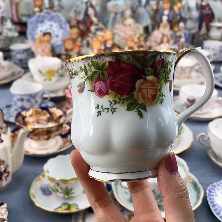 中古欧瓷瓷偶小房子