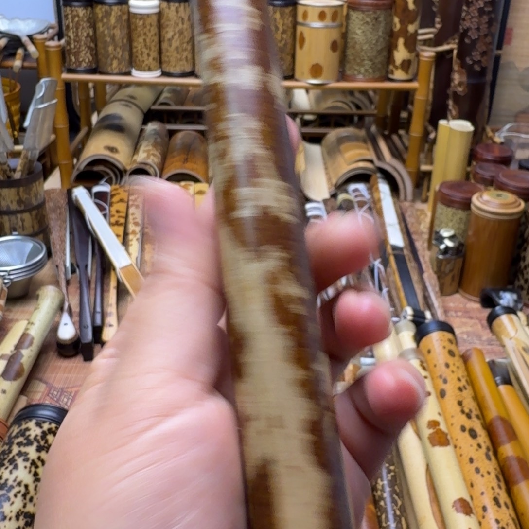 风***者老湘妃竹香筒料把件料