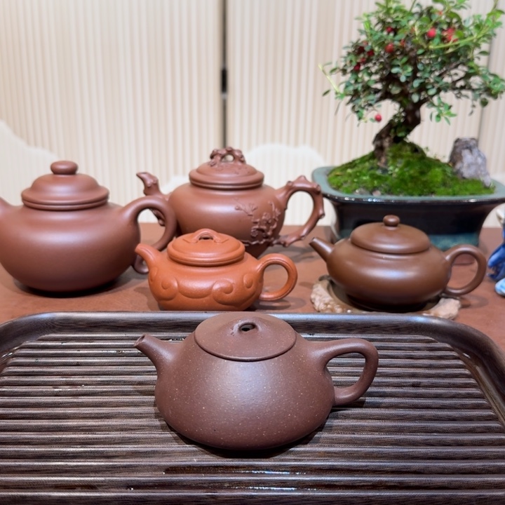 茶壶紫砂石瓢老紫泥带矿开播价