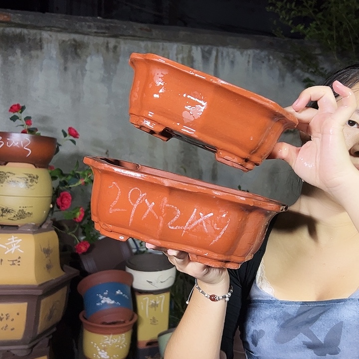 29+22红色莲花花盆花盆花盆