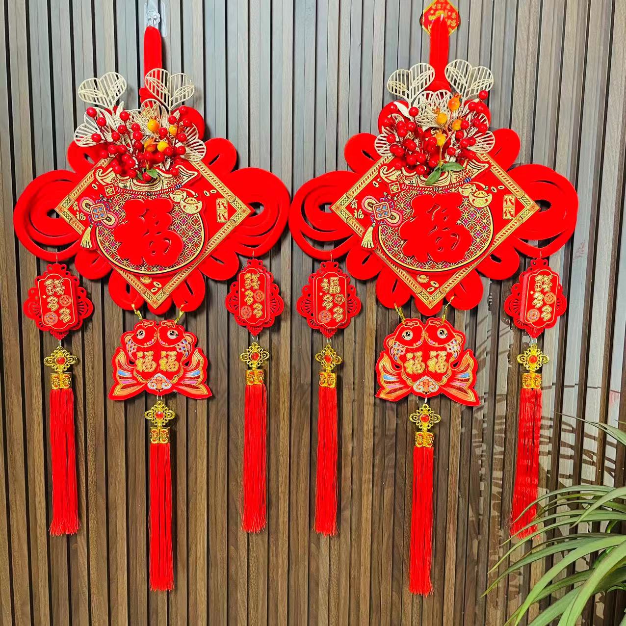 【福气满堂中国结】春节乔迁喜庆装饰挂饰新年背景墙入户门挂件大号