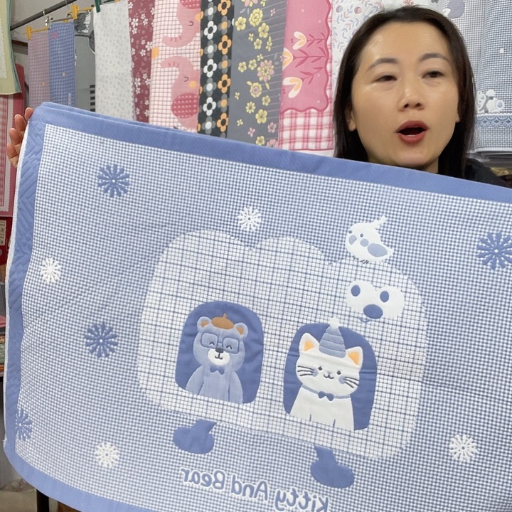 棉特价蓝色小猫咪