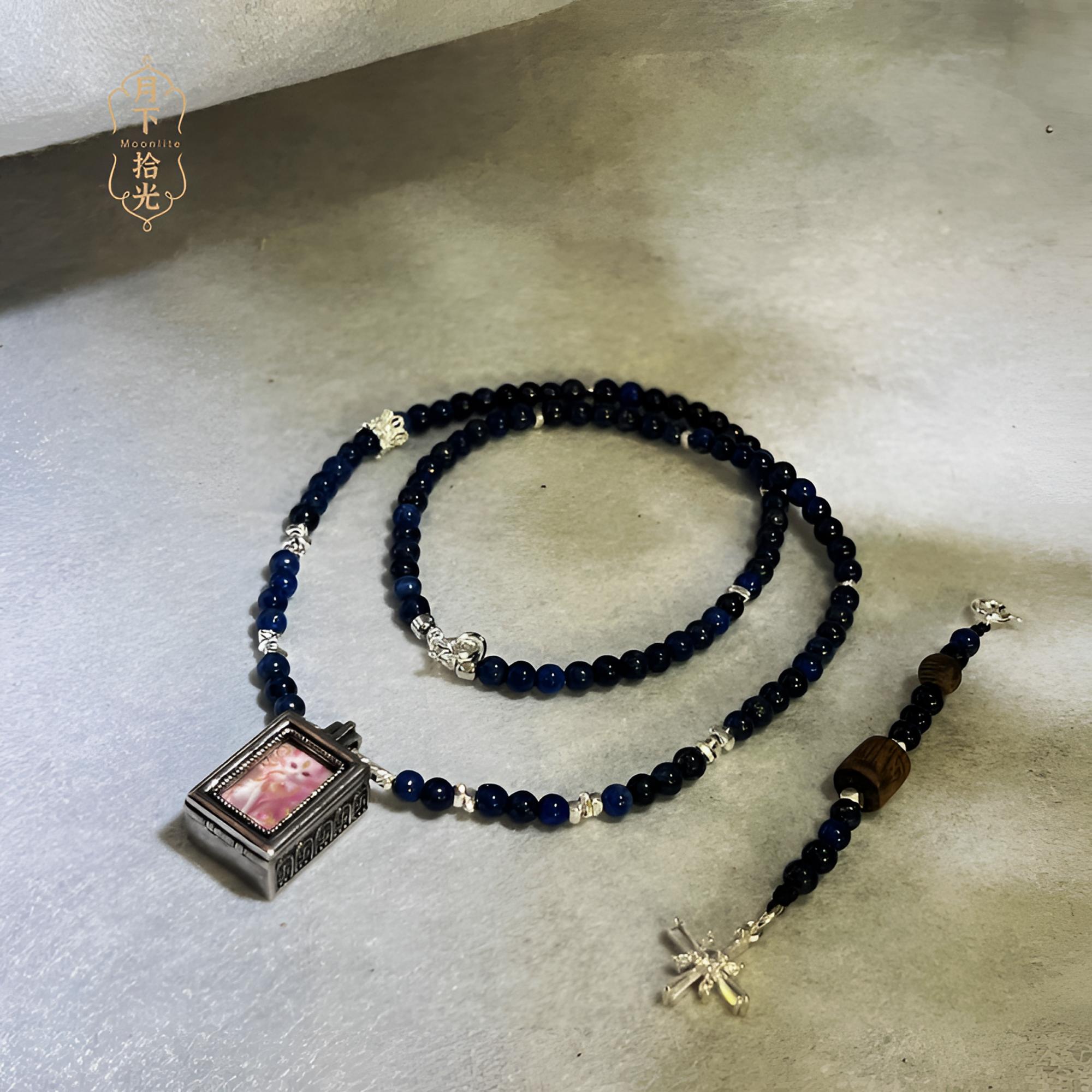 月下拾光【小凤仙】带香味珠宝青金石沉香小凤仙设计款挂坠