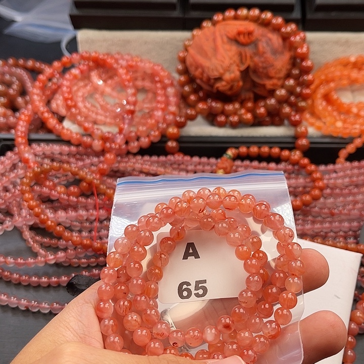 南红玛瑙未镶嵌多样性发货默认微瑕称重6mm