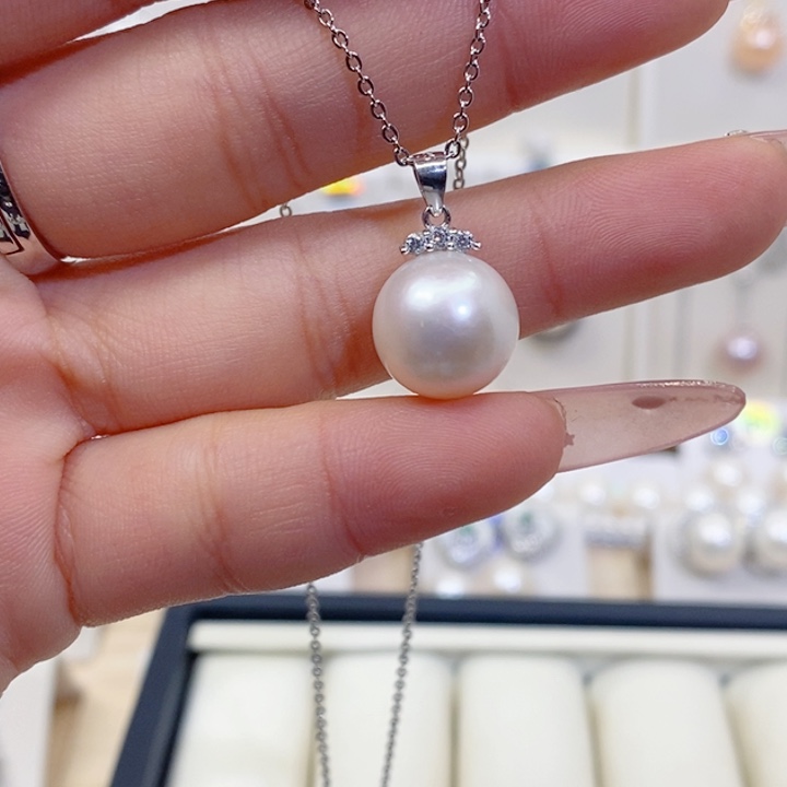 银S925镶嵌淡水珍珠颈饰