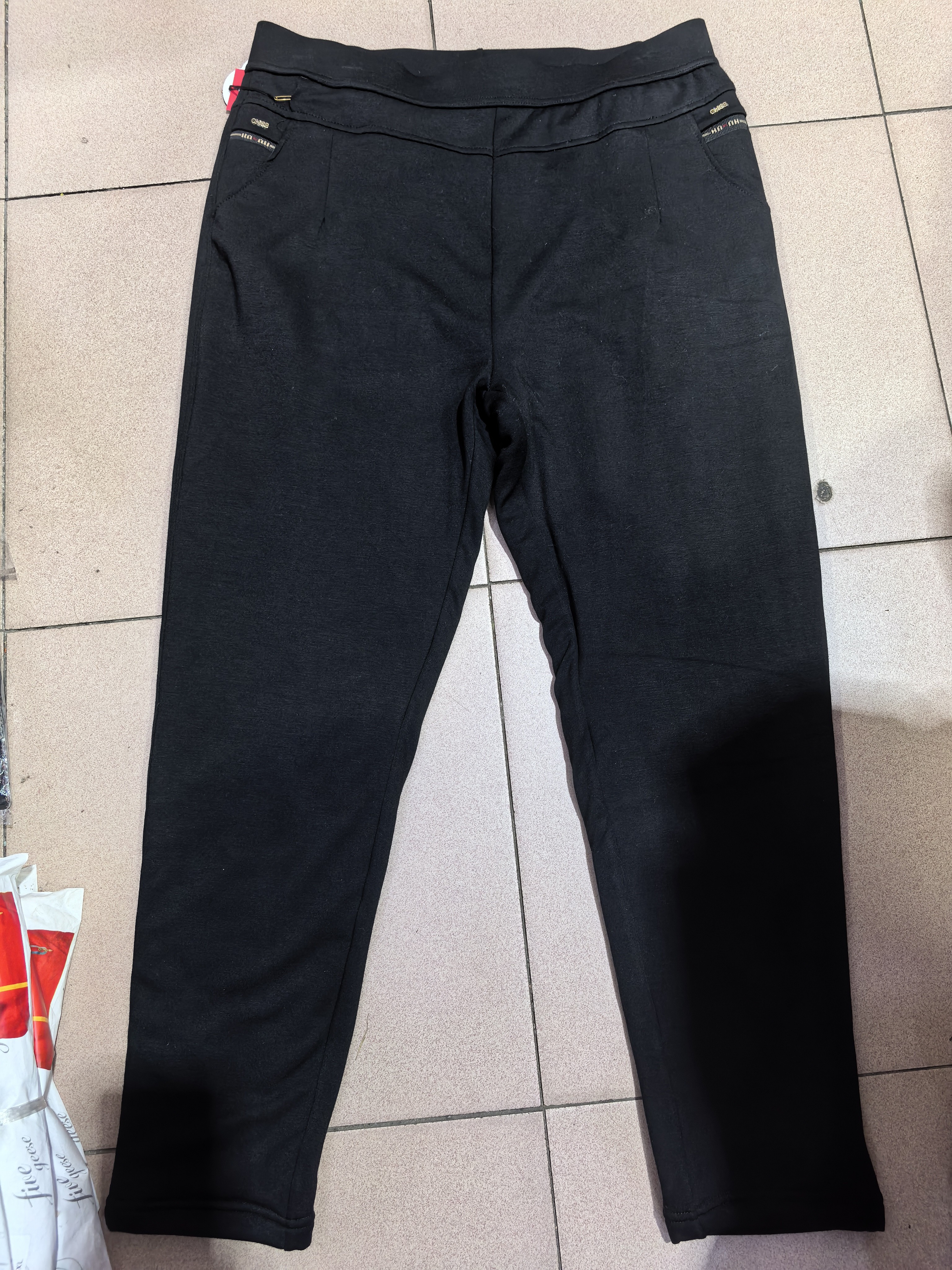 妈妈宽松中老年驼绒棉棉裤直筒裤