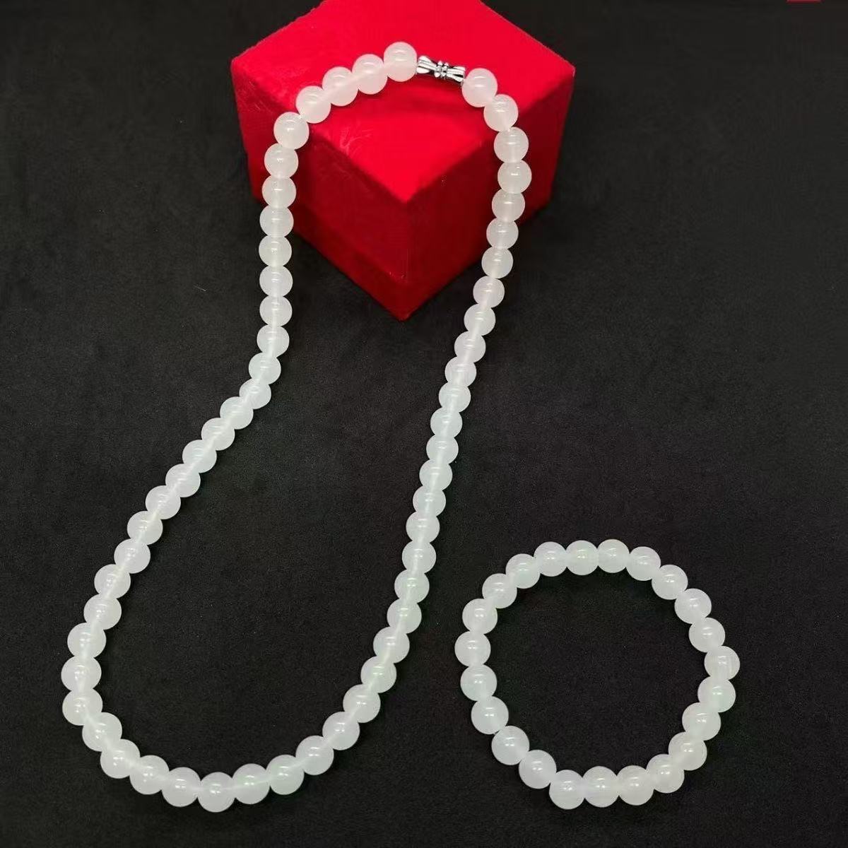 【云云专属】    经典时尚精美大气两件套项链+手链 珐琅手链A001