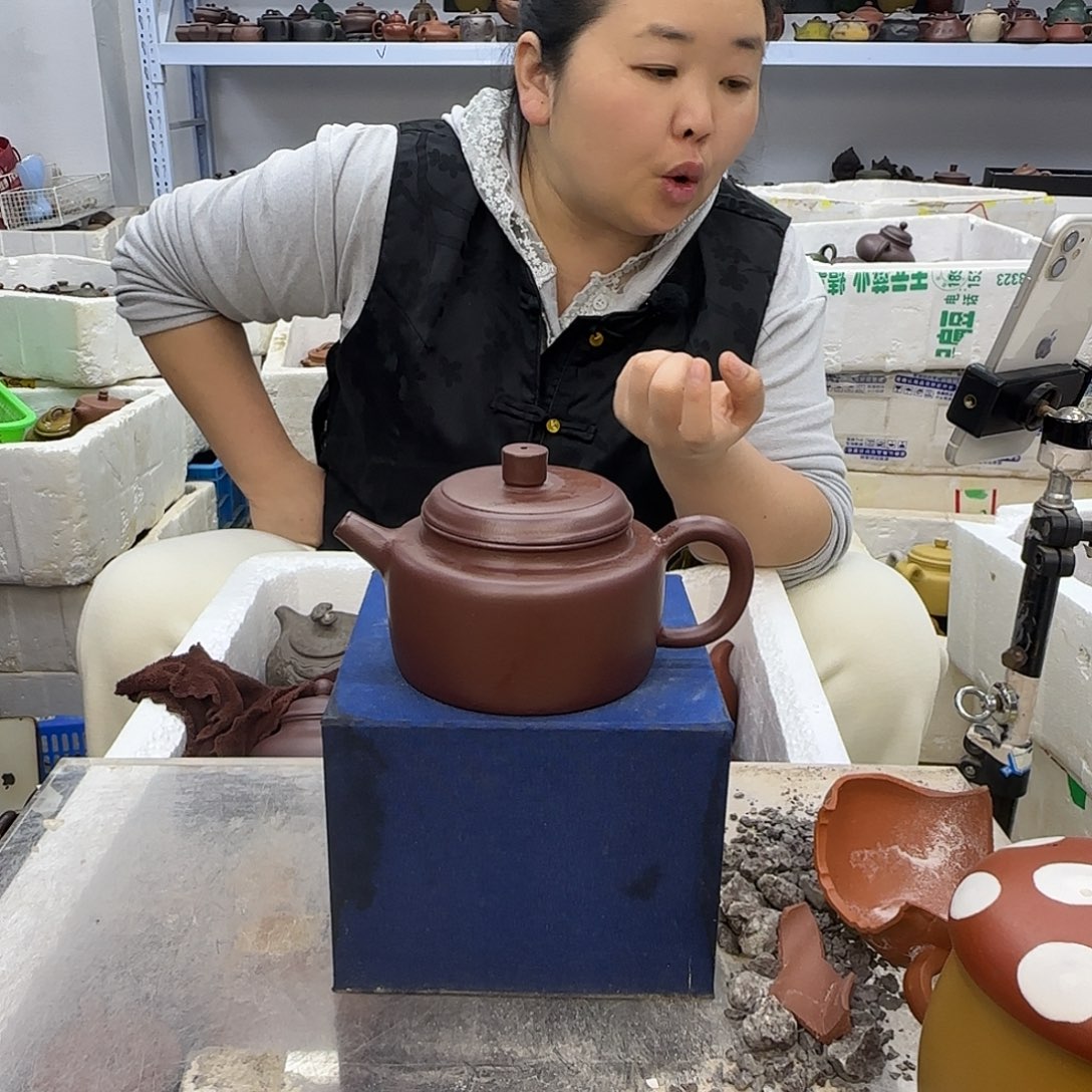 茶壶紫砂宜兴紫砂壶瑕疵处理