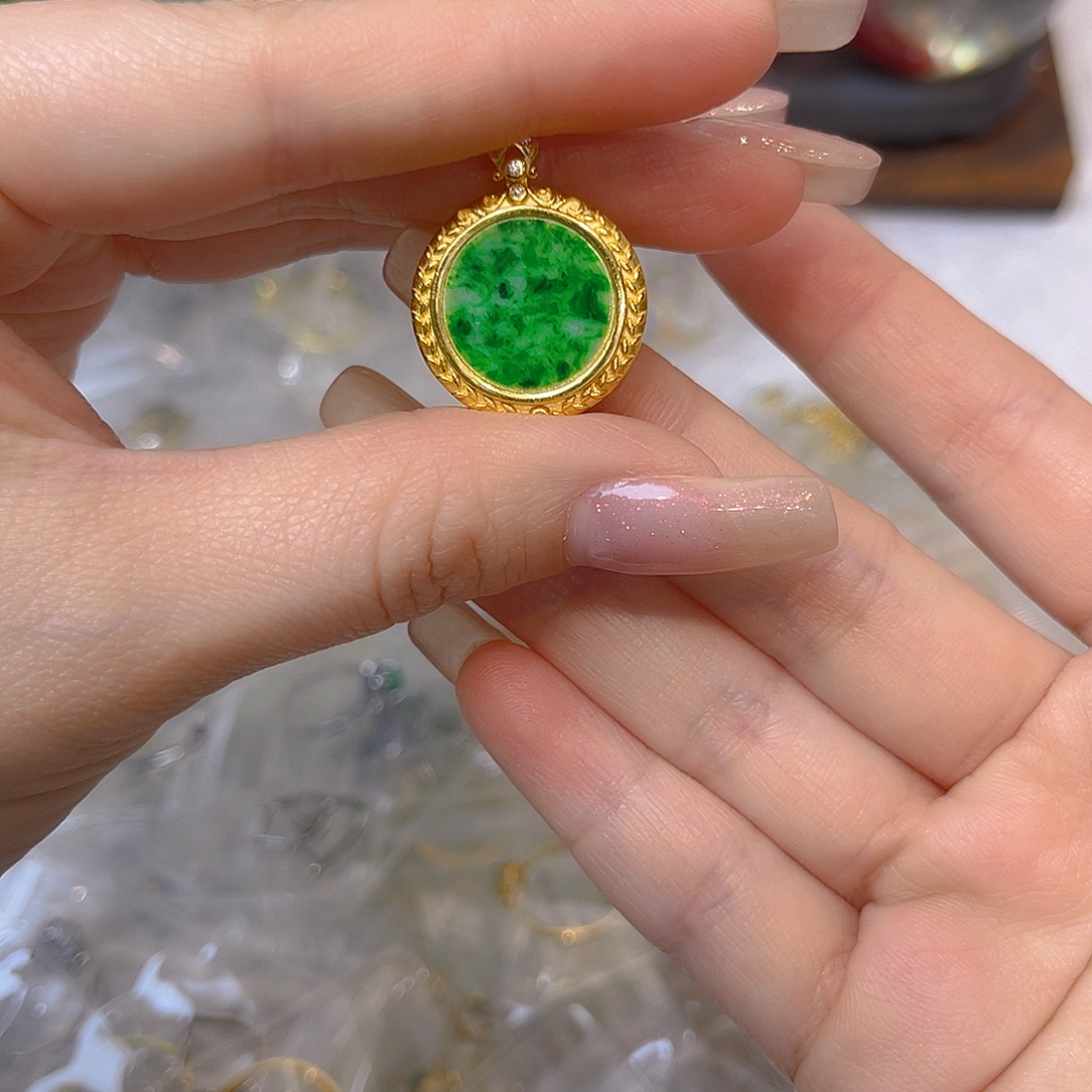 翡翠银S925镶嵌颈饰