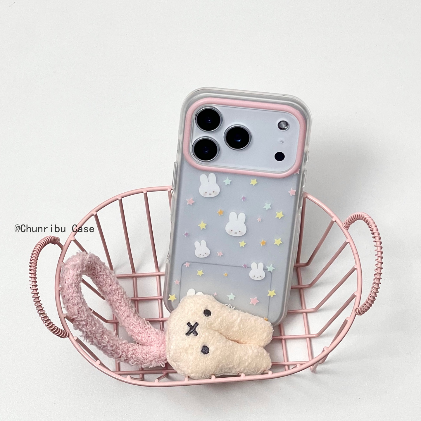 可爱卡通透明彩色星星米菲兔适用苹果17/16promax手机壳15/14/13