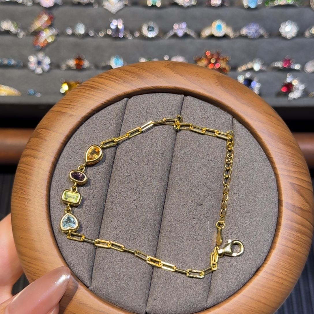 水晶手链银S925镶嵌