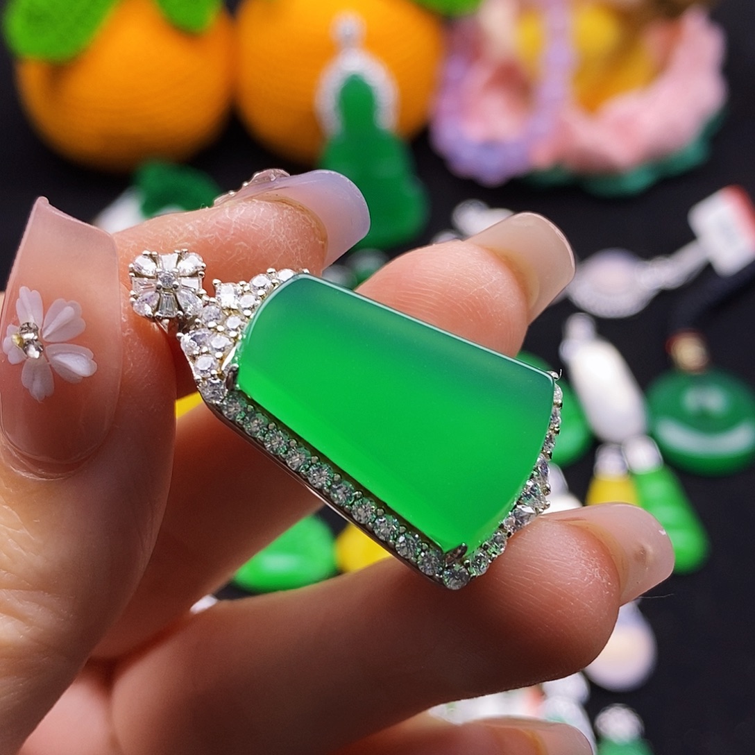 玛瑙/玉髓银S925镶嵌颈饰