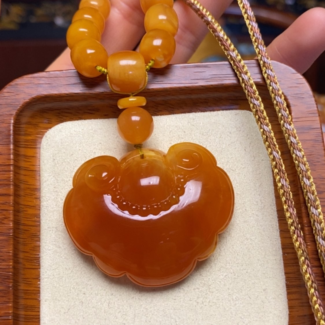 【闪购商品】蜜蜡颈饰未镶嵌项链