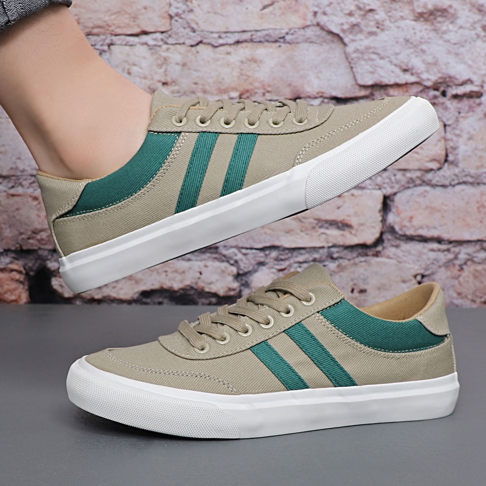 baoda/宝达春季新款男士透气帆布鞋时尚百搭潮流软底男鞋#25002