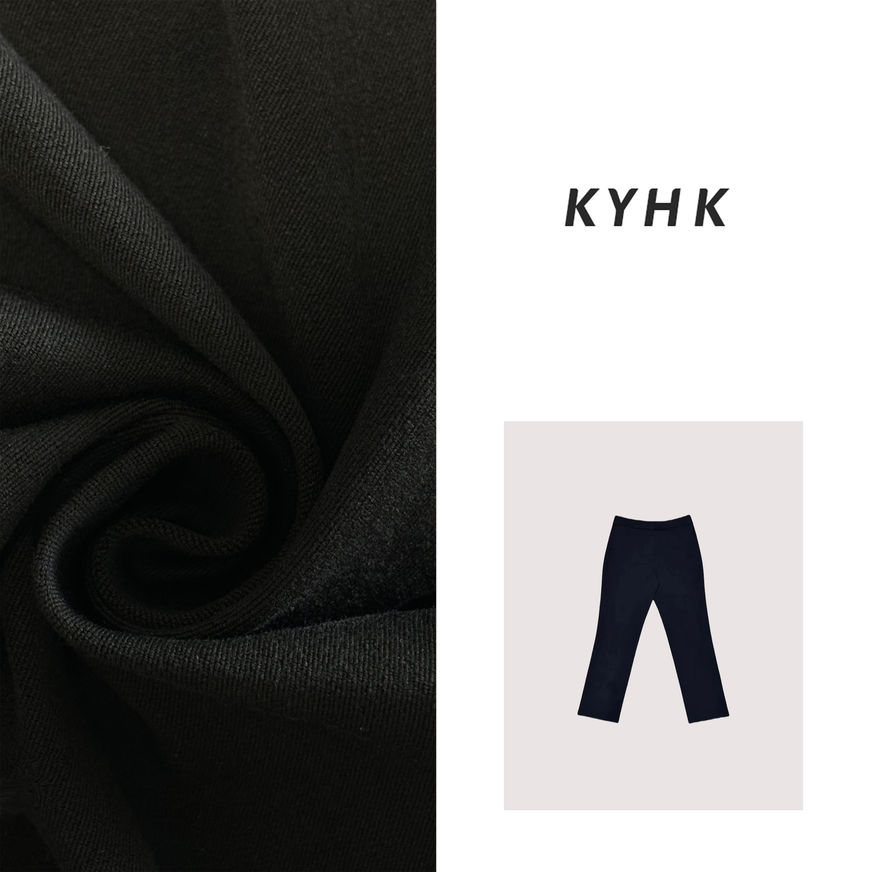 KYHK通勤四面弹吊腿小黑裤240635