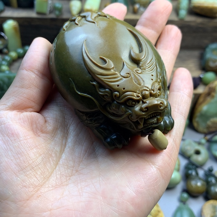 岫岩河磨玉（透闪石质玉）未镶嵌挂件?**?