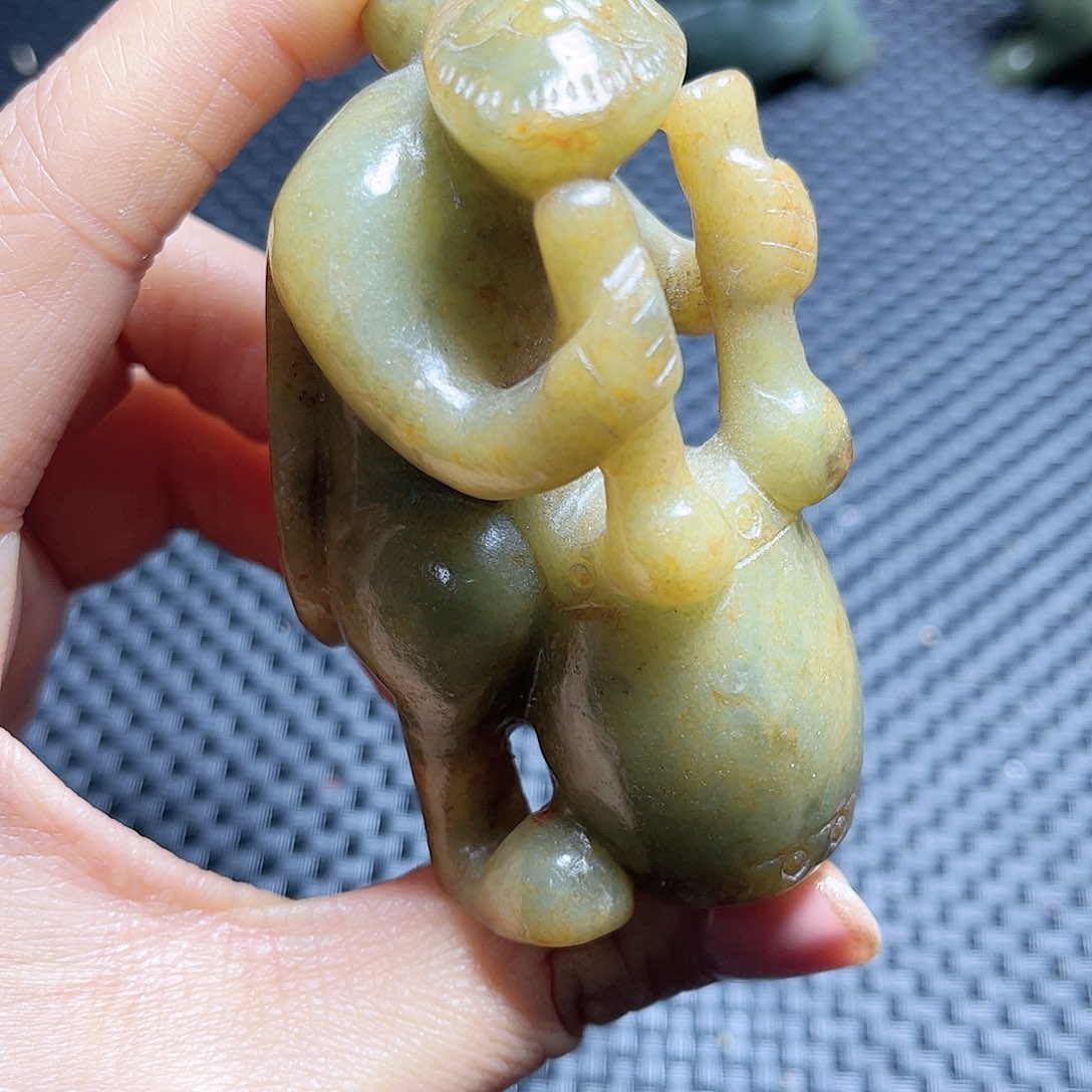 白玉菩提吊坠摆件