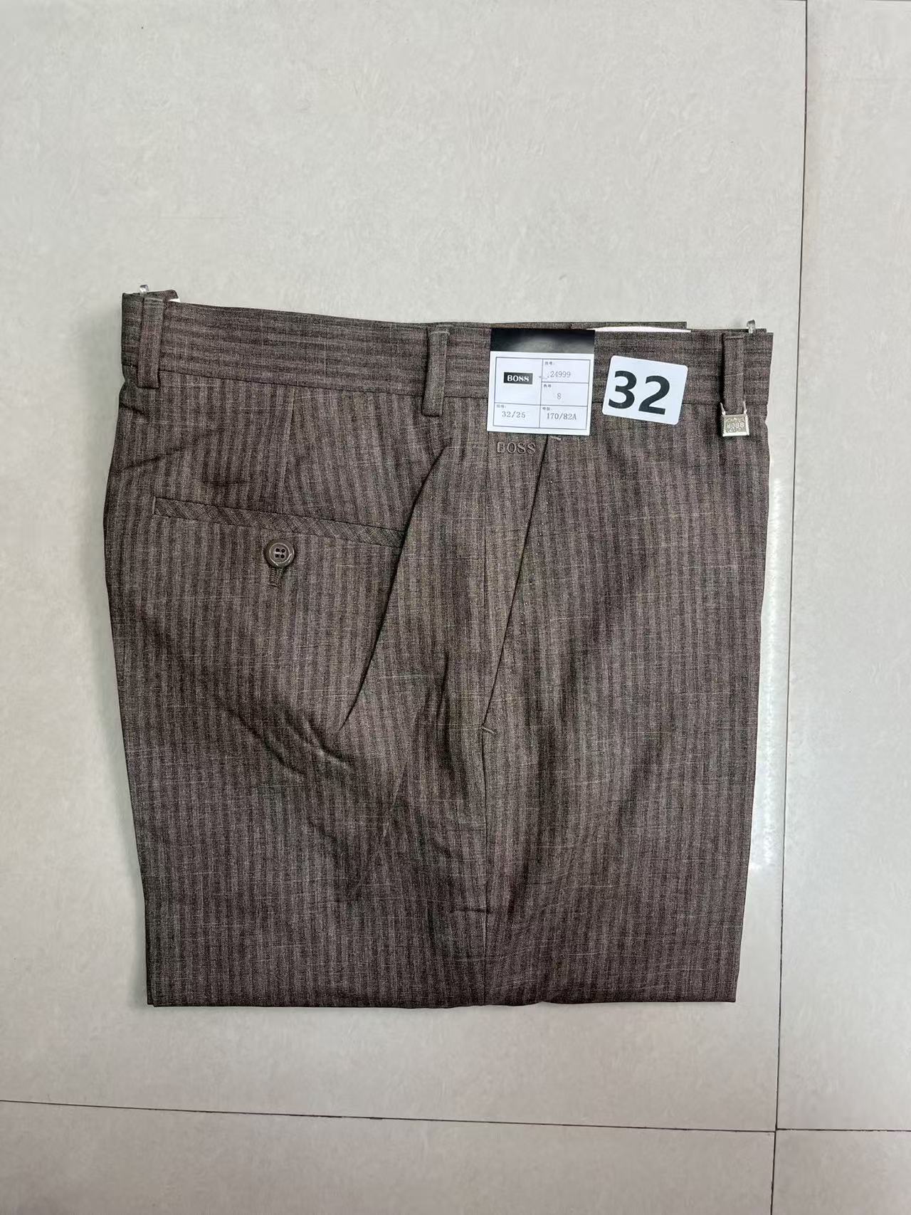 【9016】春秋男士宽松大直筒卡其竖条纹西裤 【镇店神器】品质货
