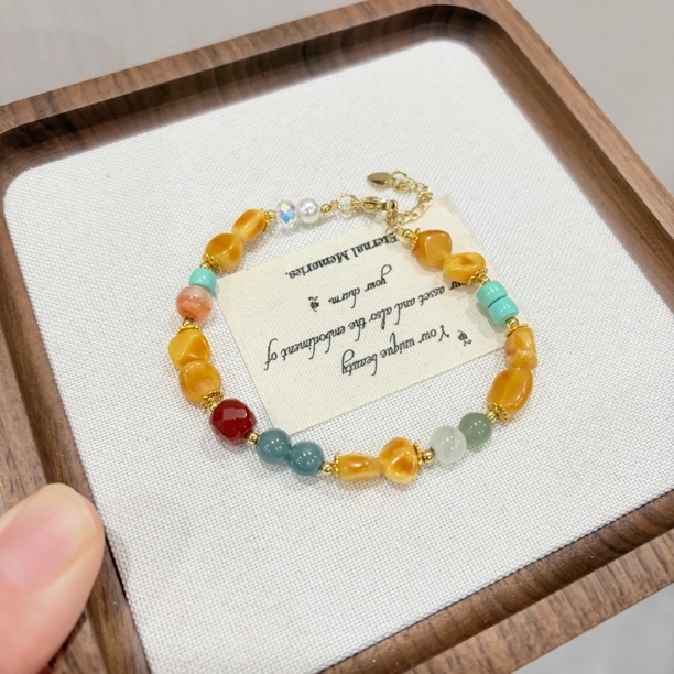 天然蜜蜡新中式随行手链