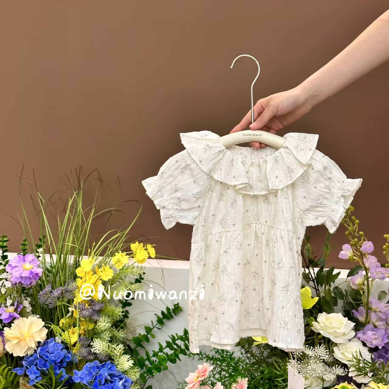 FX-1517-儿童时尚洋气百搭碎花娃娃衫（夏款）