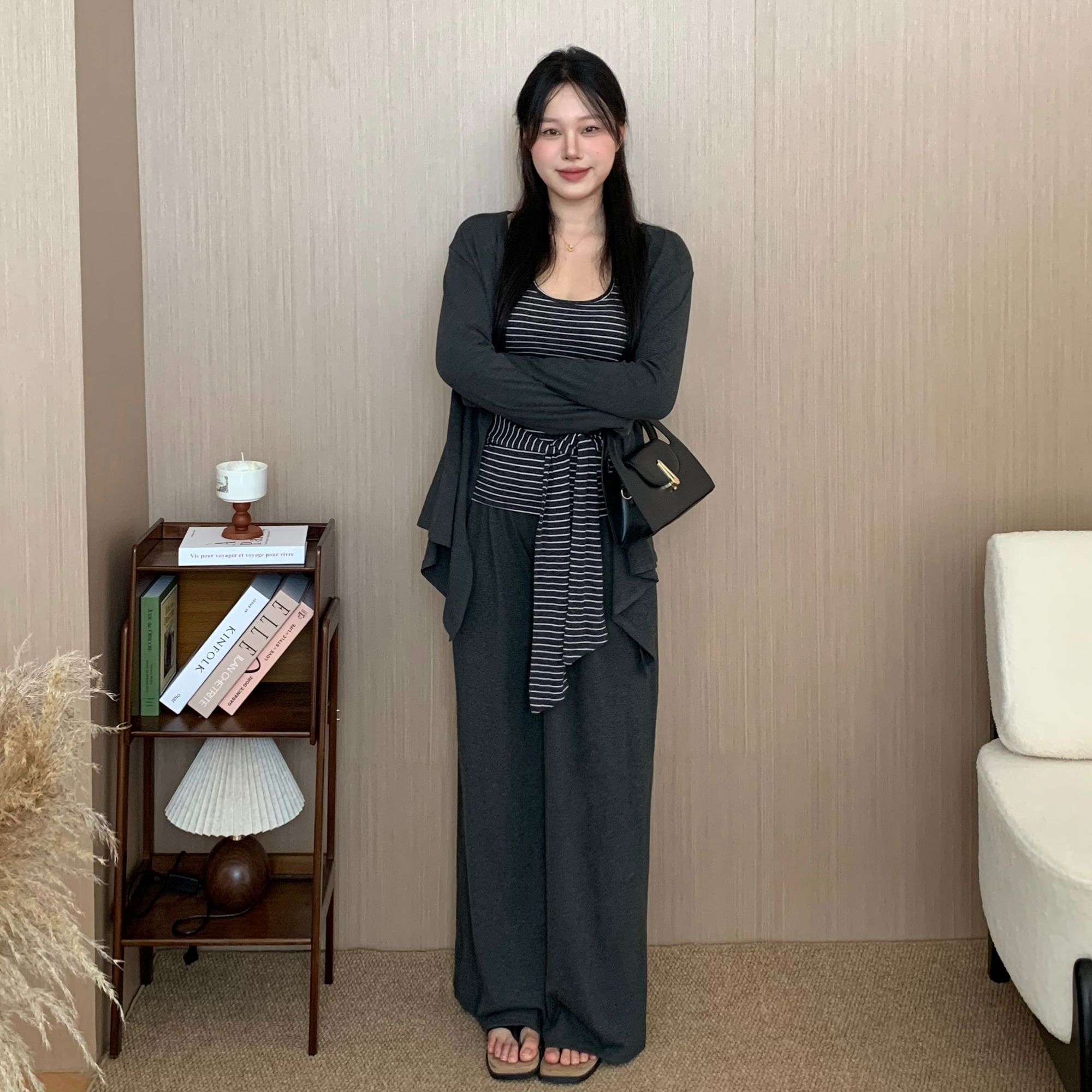 顺顺 微胖mm大码女装时尚套装时尚休闲风三件套WBM9213