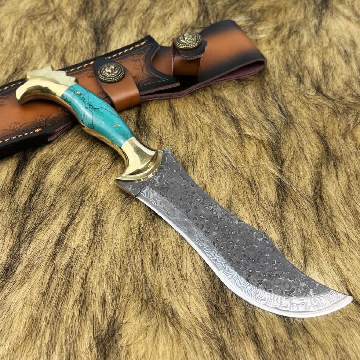 户外大马土革钢收藏把玩送礼实用锋利加厚高硬度一体刀