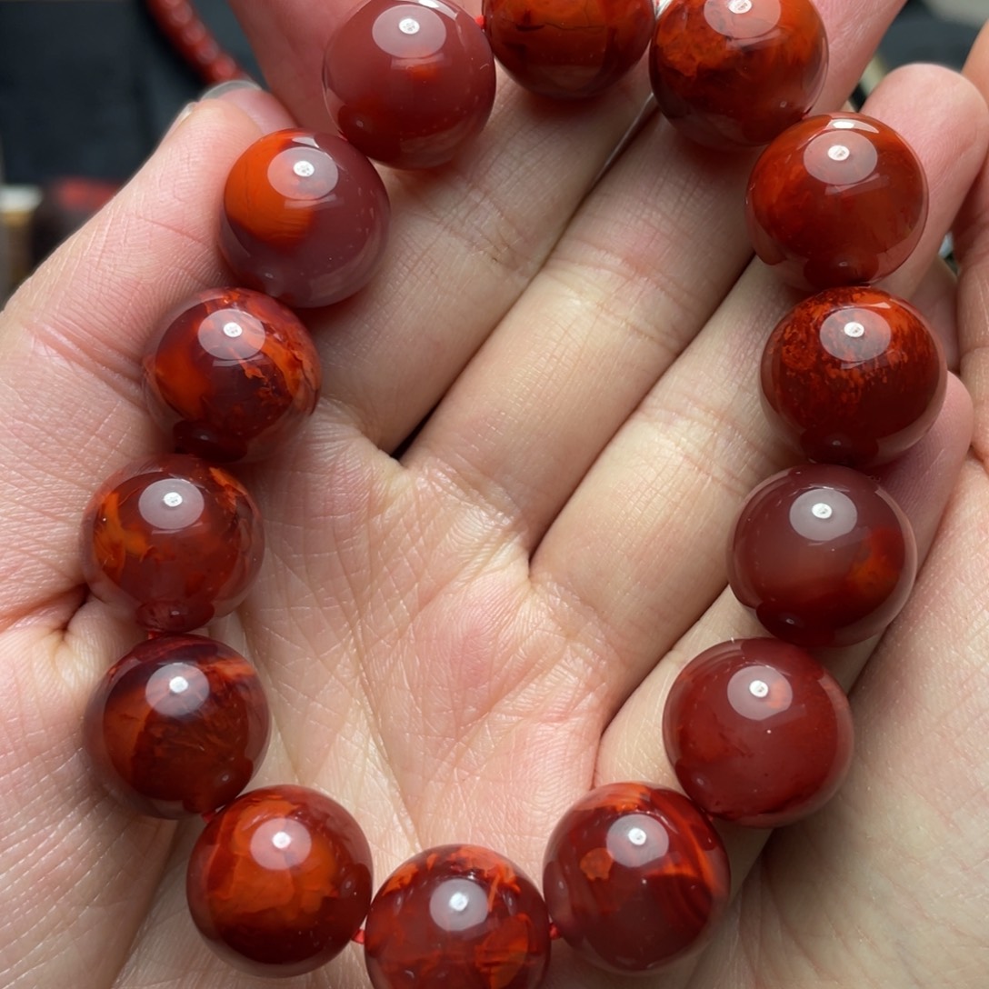 南红玛瑙颈饰未镶嵌15mm