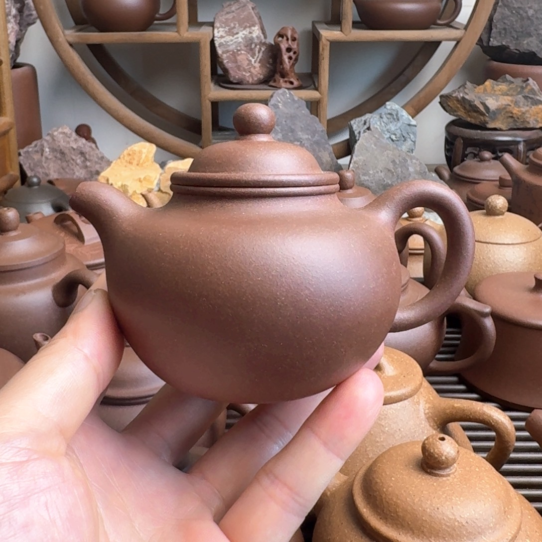 茶壶紫砂掇球200cc台西嫩底槽清
