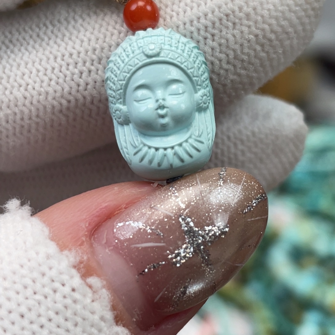 绿松石未镶嵌挂件