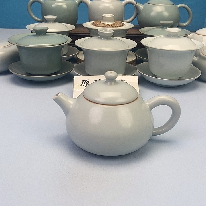 壶仿古月白梨壺原矿原釉原产地