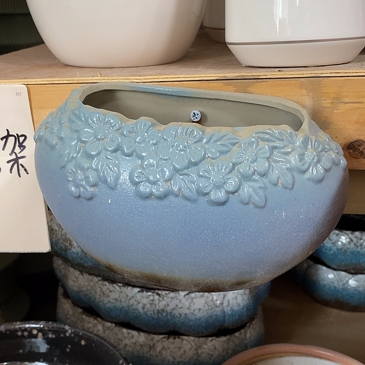 陶摆件陶盆有孔 瑕疵介意勿拍