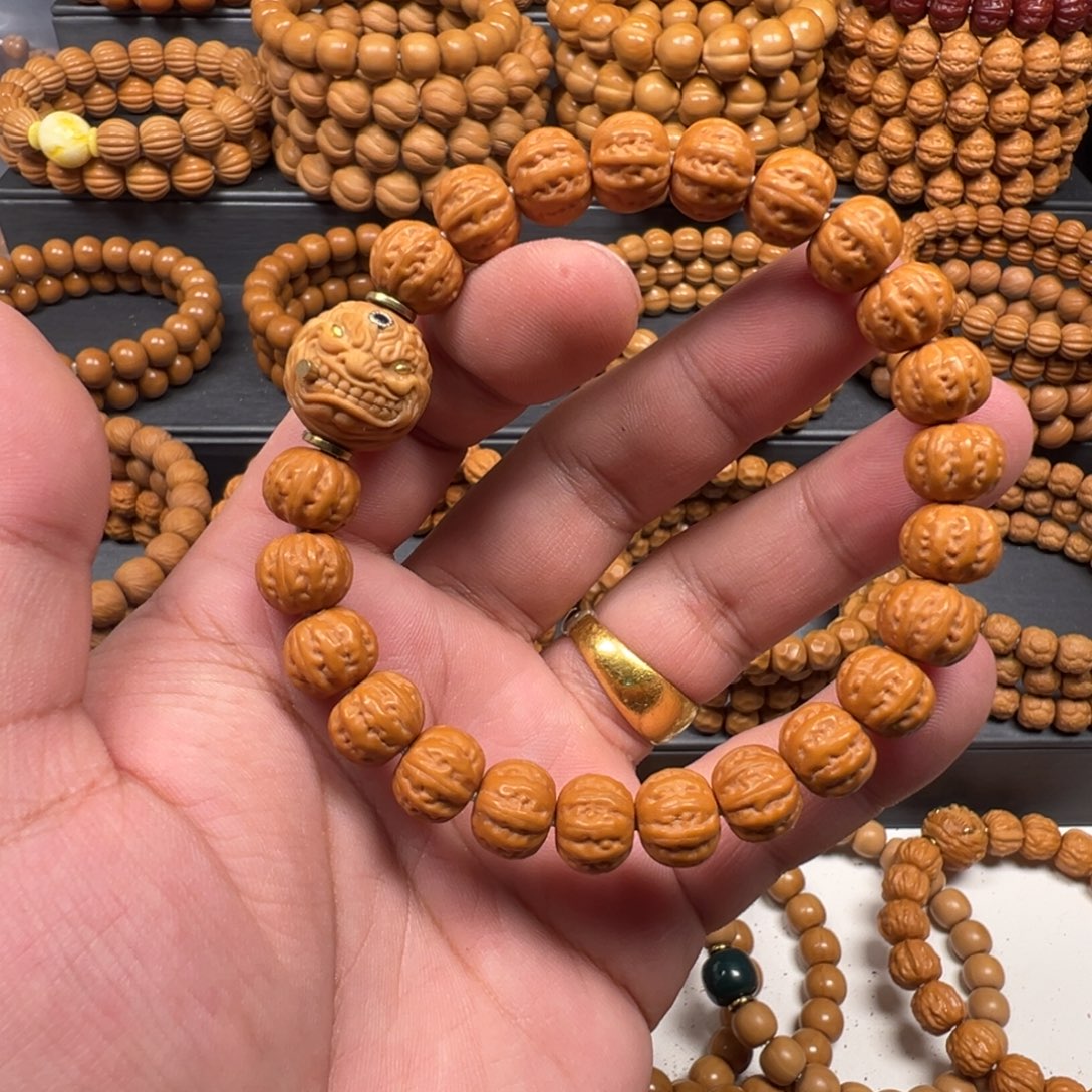 猴头核桃手串精品八楞+烟鬼