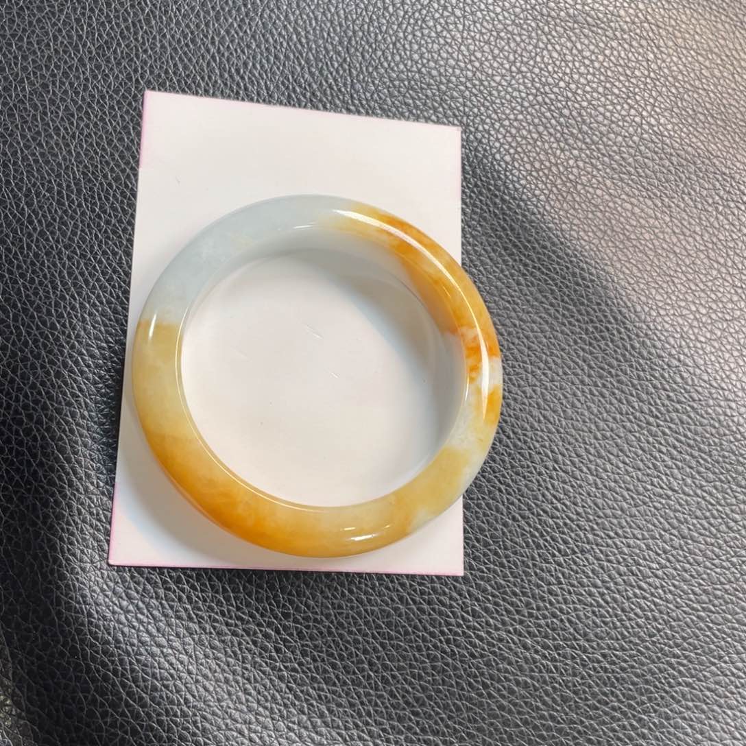 翡翠未镶嵌手镯153号 56正圈 有纹