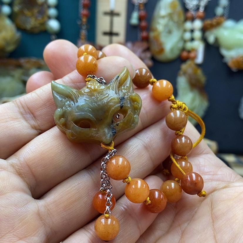 【闪购商品】蛇纹石玉手牌未镶嵌