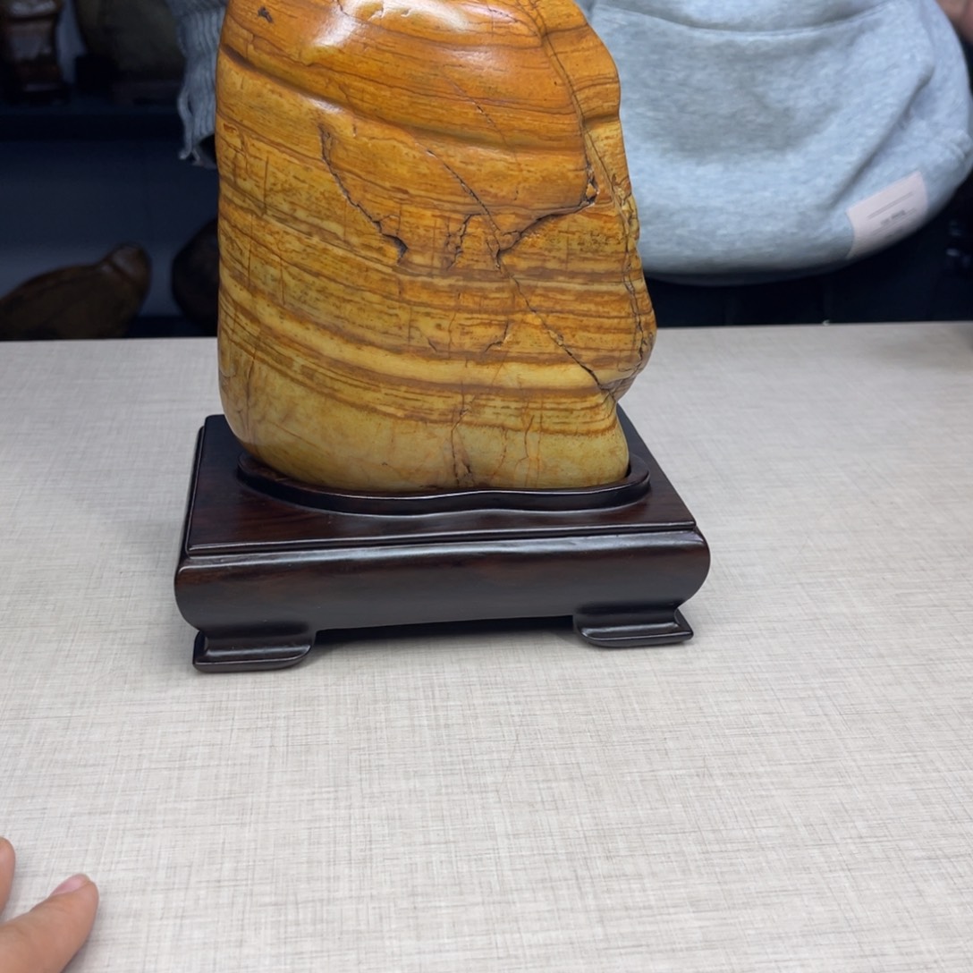 石材广西大化彩玉石配底座