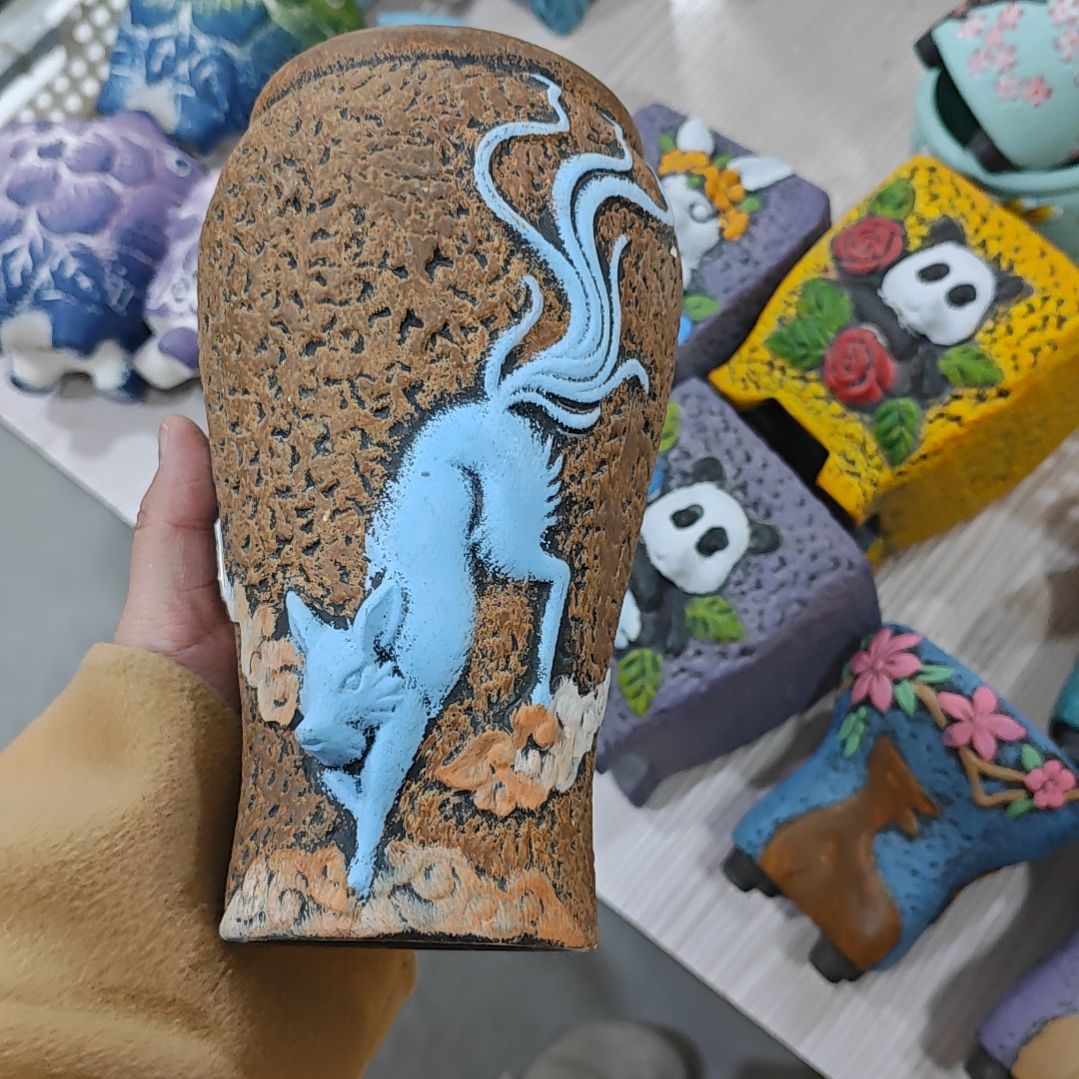 红陶吸水透气的白陶花盆凑满12发货